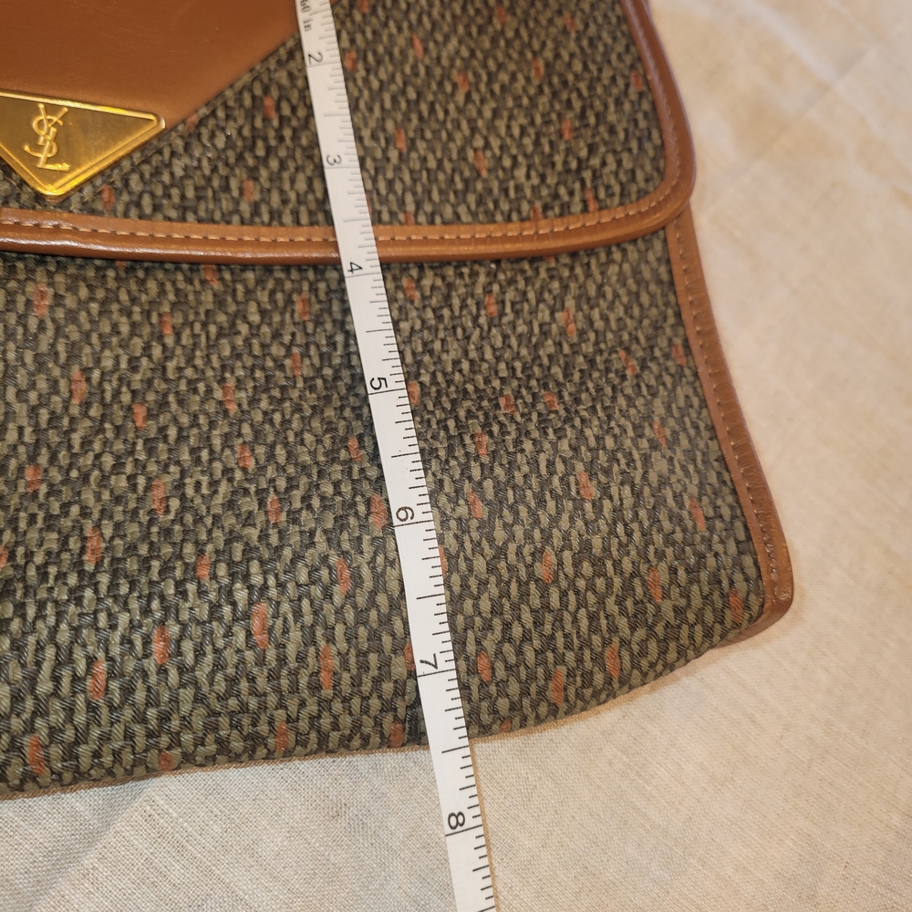 YSL Yves Saint Laurent Leather Vintage Clutch - Picture 8 of 9